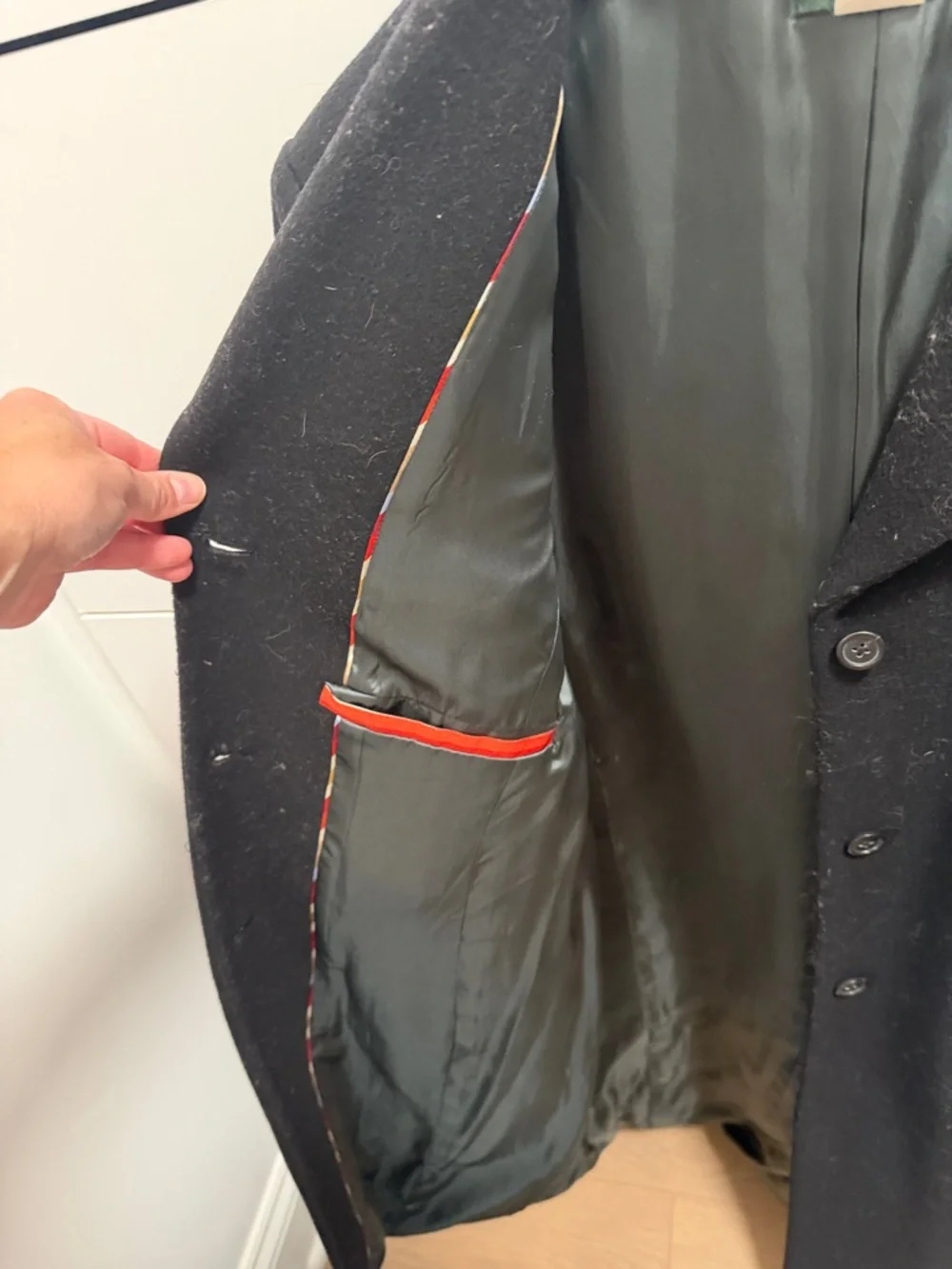 J. Crew Black Wool-Blend Pea Coat - Picture 3 of 6